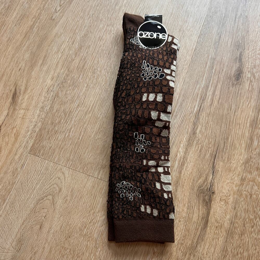 NWT Ozone Brown Knee High Socks